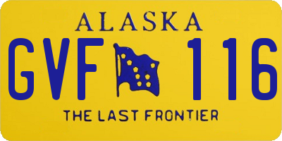 AK license plate GVF116