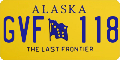 AK license plate GVF118