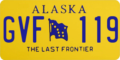 AK license plate GVF119