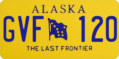 AK license plate GVF120