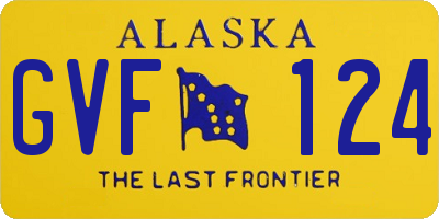 AK license plate GVF124