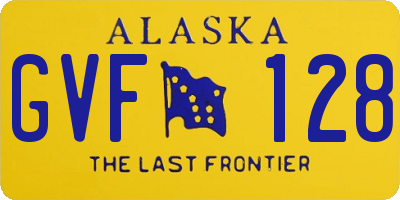 AK license plate GVF128