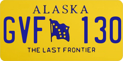 AK license plate GVF130