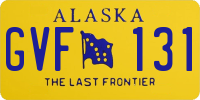 AK license plate GVF131