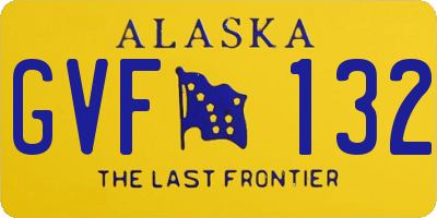 AK license plate GVF132