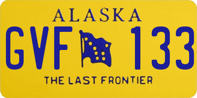 AK license plate GVF133