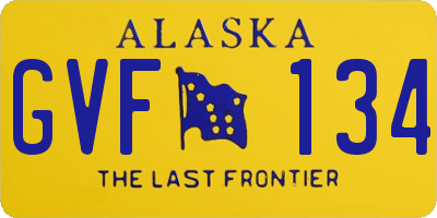 AK license plate GVF134