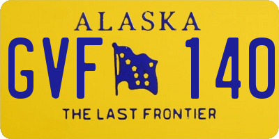 AK license plate GVF140