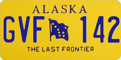 AK license plate GVF142