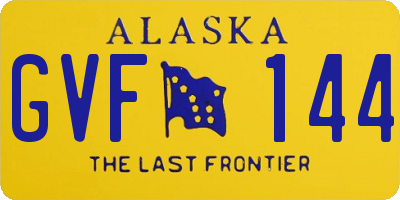 AK license plate GVF144