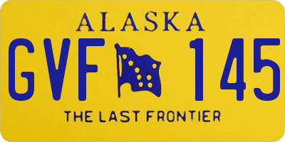 AK license plate GVF145