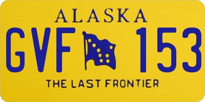 AK license plate GVF153