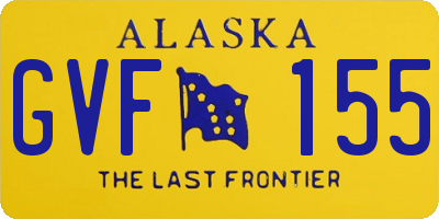 AK license plate GVF155