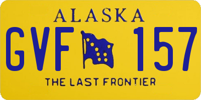 AK license plate GVF157