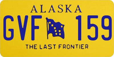 AK license plate GVF159