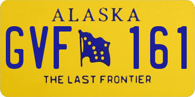 AK license plate GVF161