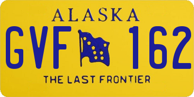 AK license plate GVF162