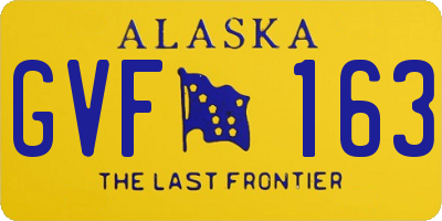 AK license plate GVF163