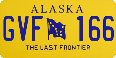 AK license plate GVF166