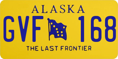 AK license plate GVF168