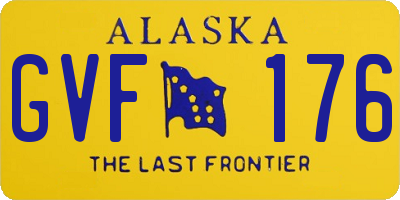 AK license plate GVF176