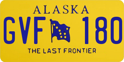 AK license plate GVF180