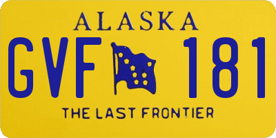 AK license plate GVF181