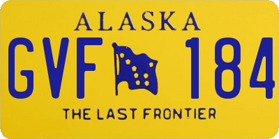 AK license plate GVF184