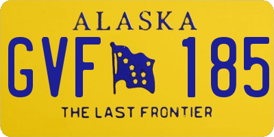 AK license plate GVF185