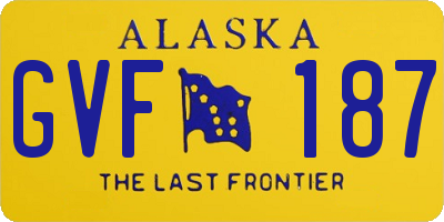 AK license plate GVF187