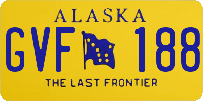 AK license plate GVF188