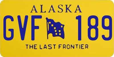 AK license plate GVF189