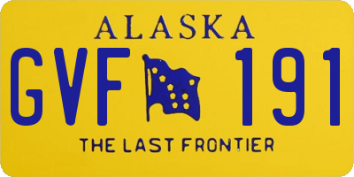 AK license plate GVF191