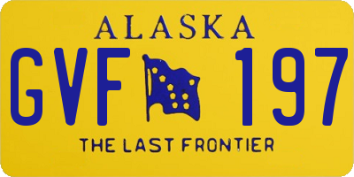 AK license plate GVF197