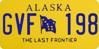 AK license plate GVF198