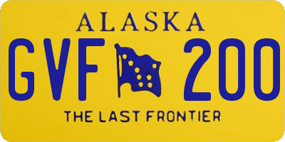 AK license plate GVF200