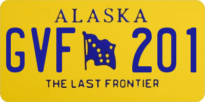 AK license plate GVF201