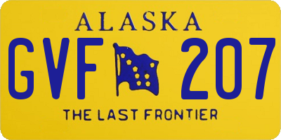 AK license plate GVF207