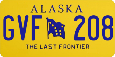 AK license plate GVF208