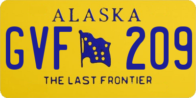 AK license plate GVF209