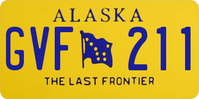 AK license plate GVF211