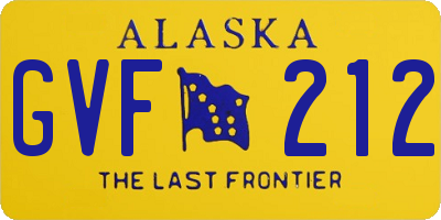 AK license plate GVF212