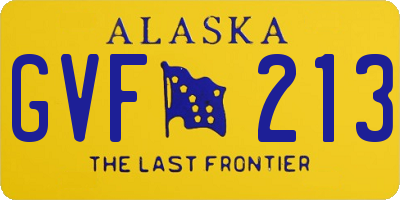 AK license plate GVF213