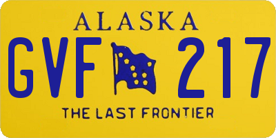AK license plate GVF217