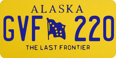 AK license plate GVF220