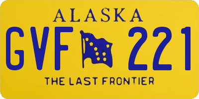 AK license plate GVF221