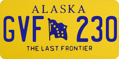 AK license plate GVF230