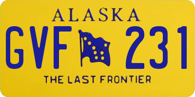 AK license plate GVF231