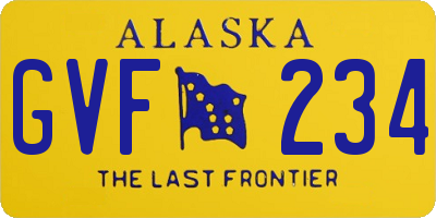 AK license plate GVF234