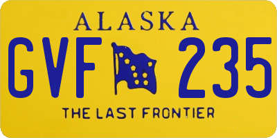 AK license plate GVF235